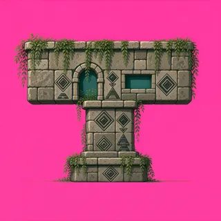 wall T junction, overgrown