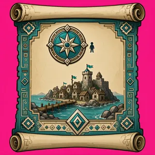 quest scroll, ornate design
