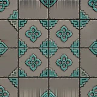 weathered dusty tiled floor
