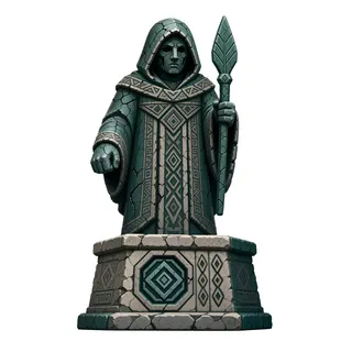 damaged statue