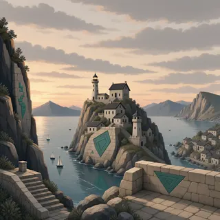 border overlook at dusk