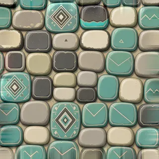 weathered river pebbles