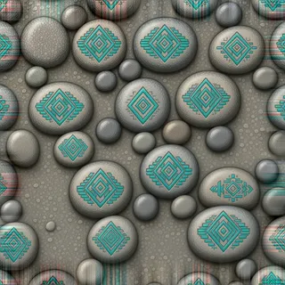 dust-covered river pebbles