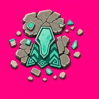 broken fragments, sparse arrangement