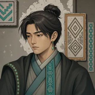 original adult scholar, calm expression