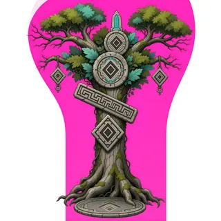 overgrown standing tree