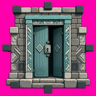 door locked, intact