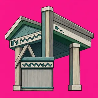 roof outer corner, weathered