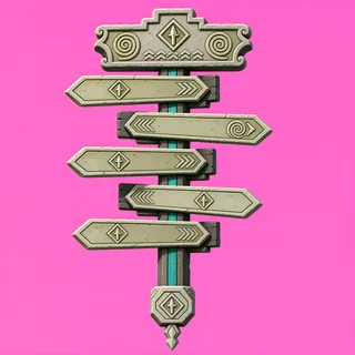 clean wayfinding sign without text