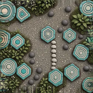 overgrown fine gravel path