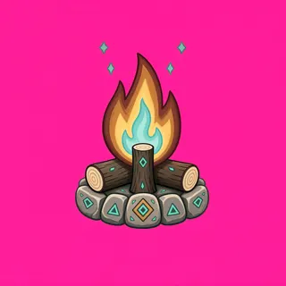 campfire, plain design