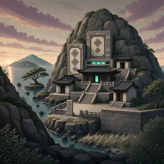 hidden shrine at dusk
