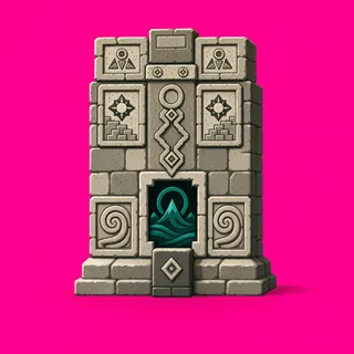 wall isolated pillar, intact