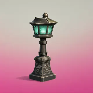 weathered lantern post