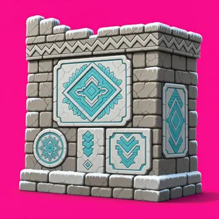 frosted stone wall section