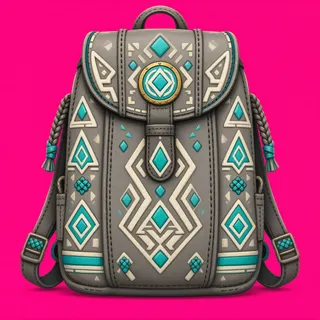 backpack, ornate design