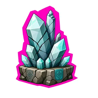 damaged crystal cluster