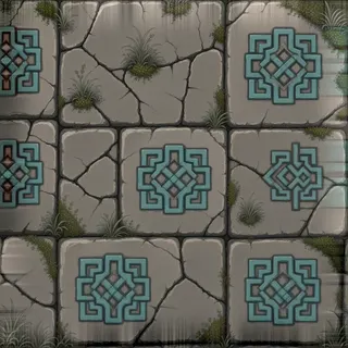 overgrown flat paving