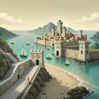 distant stronghold at daylight