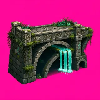 overgrown small bridge