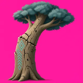 damaged standing tree