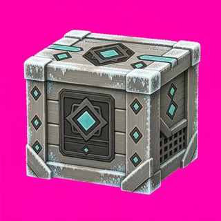 frosted wooden crate