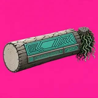 damaged fallen log