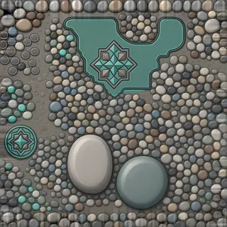clean river pebbles
