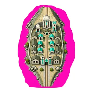 wheel tracks, elongated arrangement