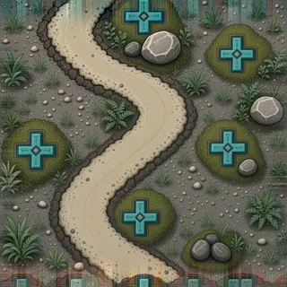 overgrown packed dirt path