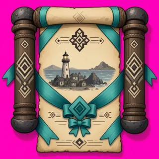 quest scroll, rare accent design