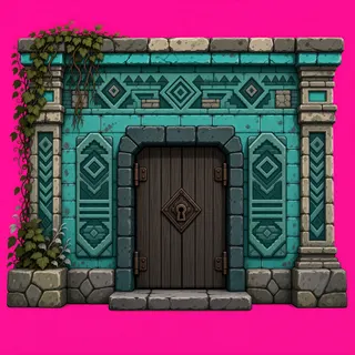 door locked, overgrown