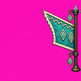 checkpoint flag, ornate design