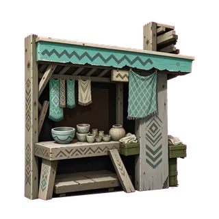 damaged market stall