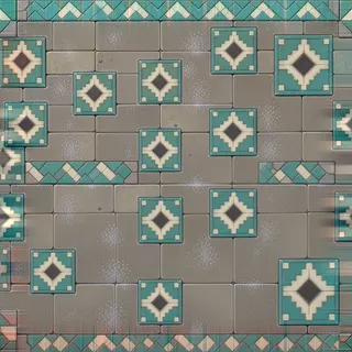 frosted dusty tiled floor