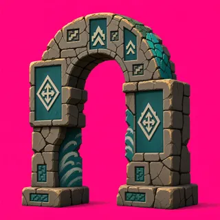 damaged archway