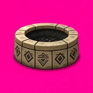 weathered campfire ring