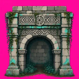 support arch, overgrown