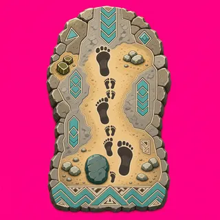 footprints, sparse arrangement