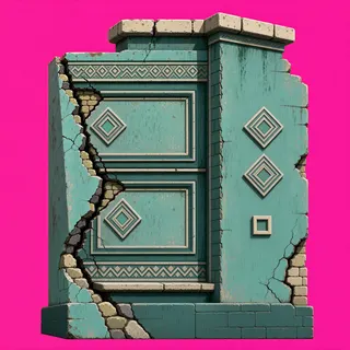 wall outer corner, damaged