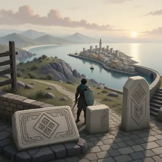border overlook at daybreak
