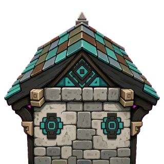roof center, weathered
