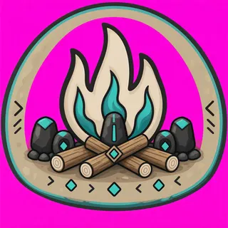 campfire, plain design