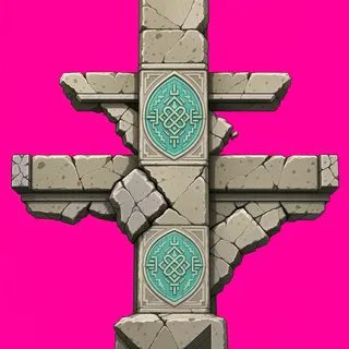 wall cross junction, damaged