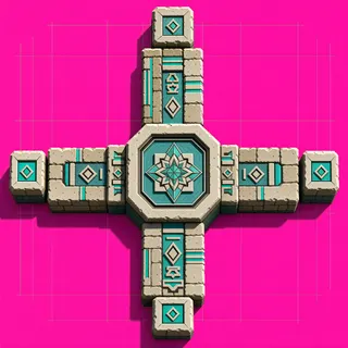 wall cross junction, weathered