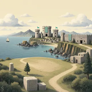 distant stronghold at daylight