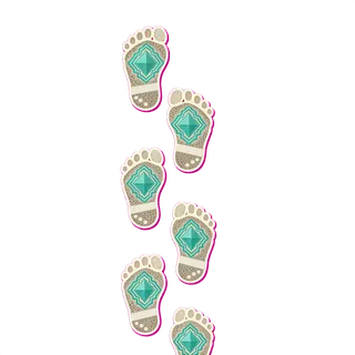 footprints, sparse arrangement