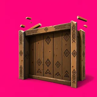 damaged wooden crate