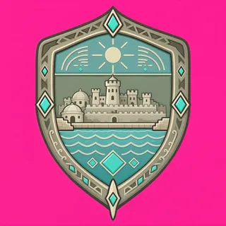 shield, ornate design