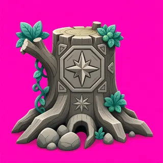 overgrown tree stump